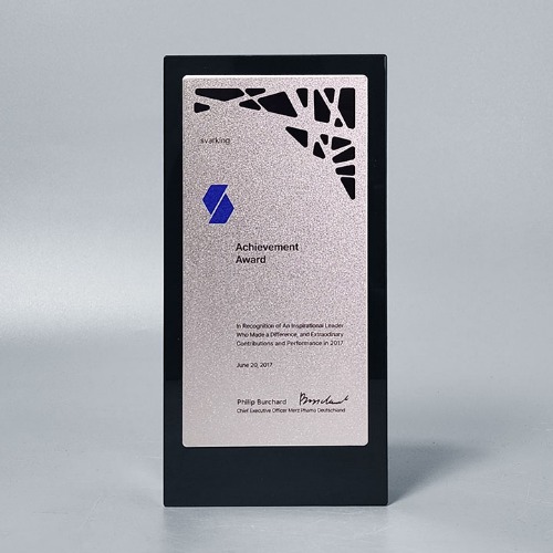 [ PBC-A ] 블랙 크리스탈 투각 알루미늄 상패피알엔젤(PRangel)